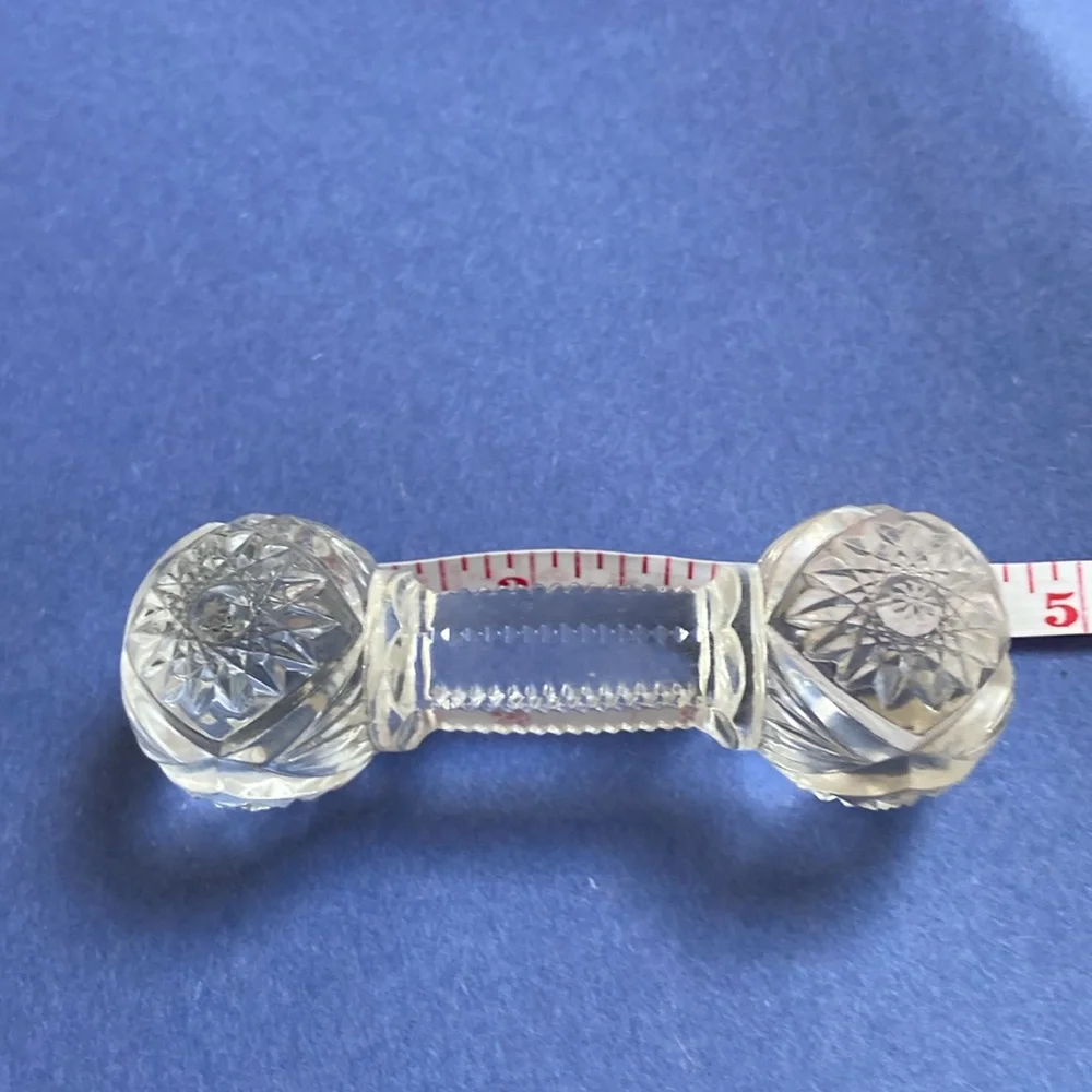 Vintage crystal knife fork rest European posh diner